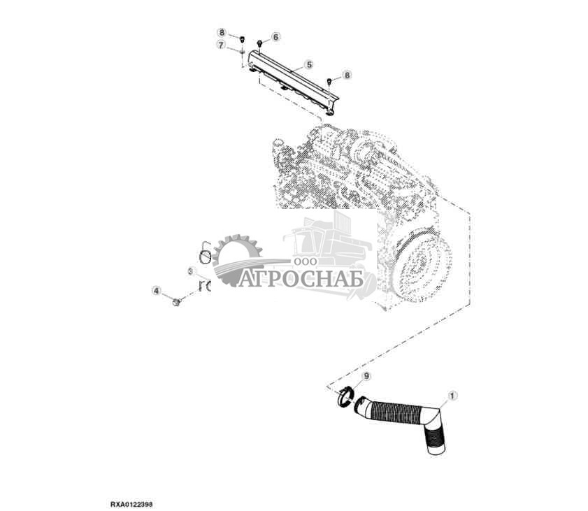 Выхлопная труба и кронштейн, несертифицированный двигатель 